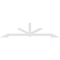 Ekena Millwork Vanguard Architectural Grade PVC Gable Bracket, 108"W x 27"H x 4"D x 4"F, 6/12 Pitch GBP108X27X0404VAN00 - alternate 4